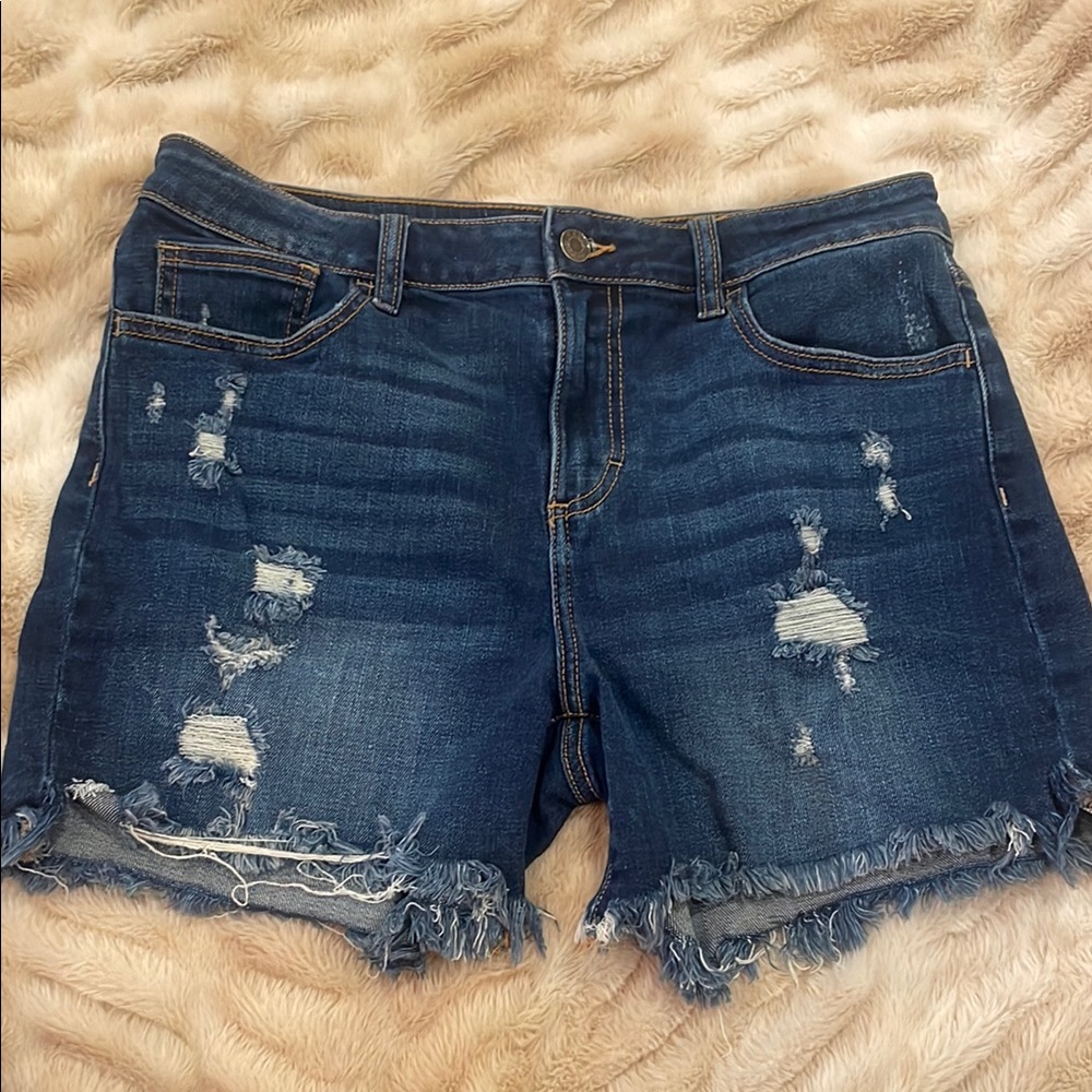 CELLO Distressed Denim Shorts